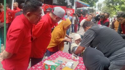 Warga Pinang Dapat Cek Kesehatan Gratis dari PDI Perjuangan Kota Tangerang